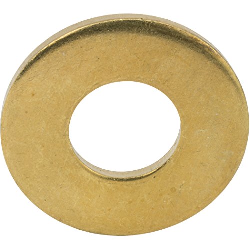 3/4" Solid Brass Flat Washers, Commercial Standard, Grade 360, Plain Finish, Quantity 10 3/4" (10 Pack)