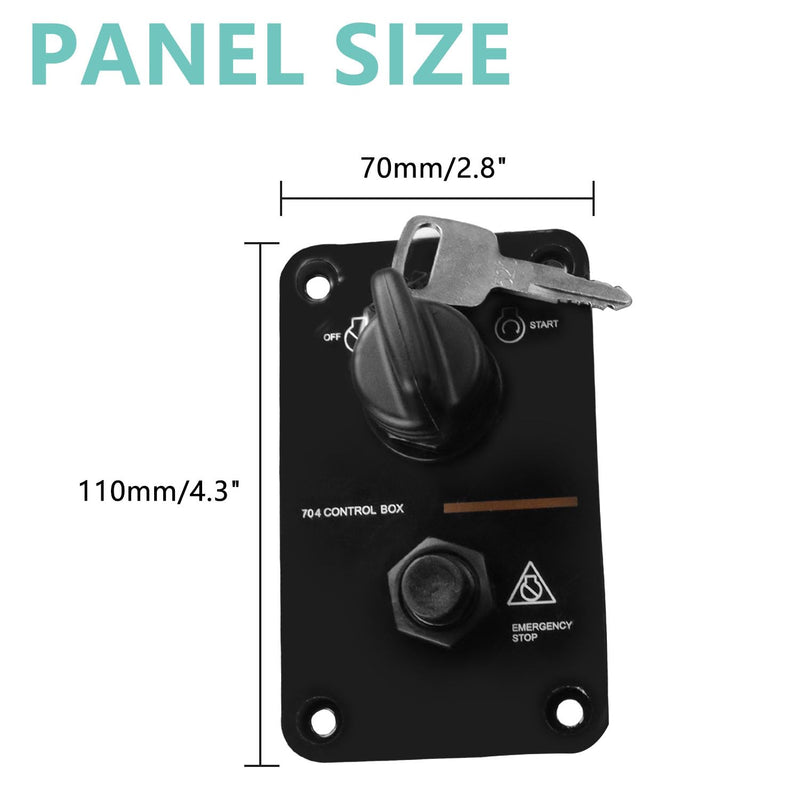 12V Single Key Switch Panel Marine Outboard Single Engine Ignition Key Panel Assembly On Off Switch 704 Control Box for Yamaha Outboard Yacht #704-82570-01-00, 704-82570-12-00