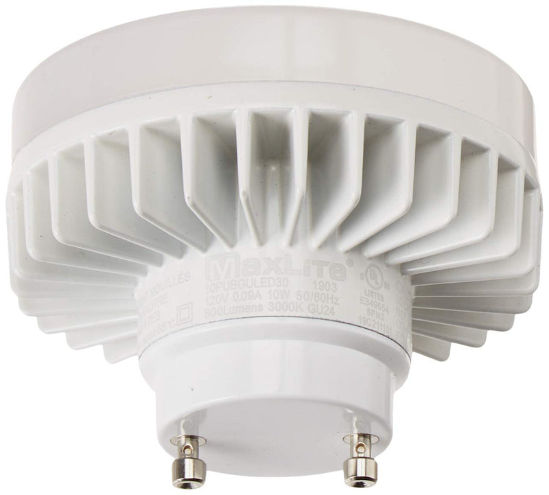 Leviton LED Ceiling Lamp Holder with Pull Chain, 10W Bulb and Bulb Guard, 9852-LED, White