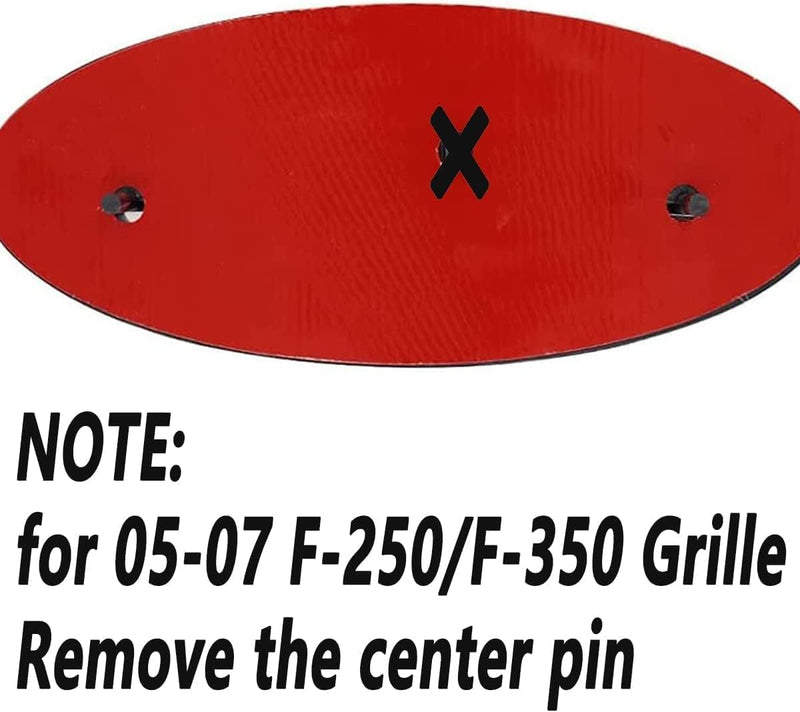 9 Inch Front Grill Rear Tailgate Emblem for 04-14 F150, 11-14 Edge, 11-16 Explorer, 06-11 Ranger, 07-14 Expedition, 9"X3.5" for Ford, Pack of 2, Black American Flag Flag-Black
