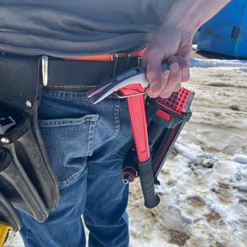 YM Carpenter MK4 Y-Clip Toolbelt Attachment - Add-On Storage Clips for Tool Belts, Holds Tape Measure, Hammer, Impact Driver, Nail Gun – Durable Universal Fit Red
