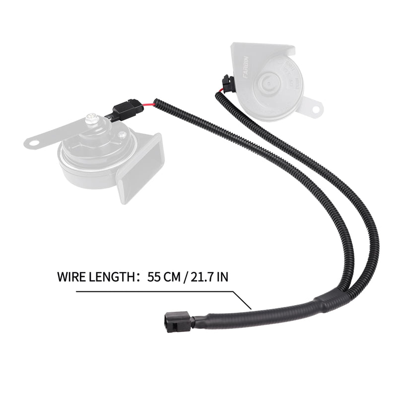 Car Horn for Toyota with 1 to 2 Plug Compatible with Toyota, 12V Waterproof Dual-Tone Electric Snail Horn Train Horns Kit for Car Black with harness plug for toyota 12V Replacement for Toyota