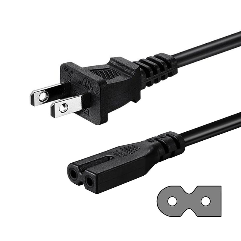 10FT 2 Prong AC Power Cord Compatible with Vizio Sound Bar System, Vizio E-M Series LED Smart TV 10FT