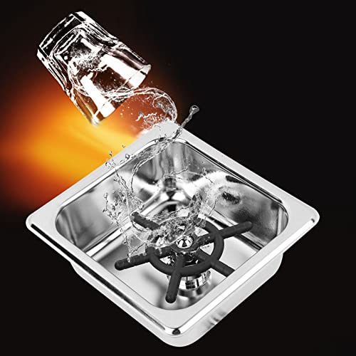 Automatic Stainless Steel Pitcher Rinser, Cup Washer Cleaner Glass Rinser for Hotel Bar Cafe, Stainless Pitcher Rinser