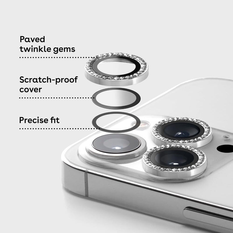 CASETiFY Camera Lens Gem [Easy Application] for iPhone 13 Pro / 13 Pro Max - Silver