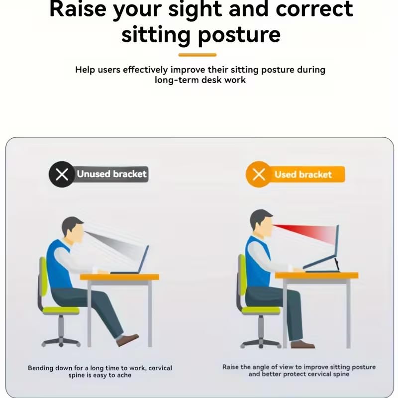 Laptop Stand Two Speed Adjustable Foldable Portable Elevated Compact Computer Riser for Home Office Travel Improves Airflow, 2pcs