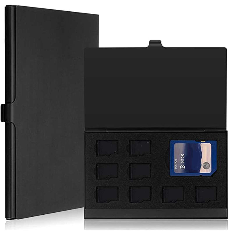 Generic SIM Card Case, Aluminum Storage Box with 4 12 Nano 4 Micro 1 Pin Slots, for Organizing Protecting Cards Travel Use