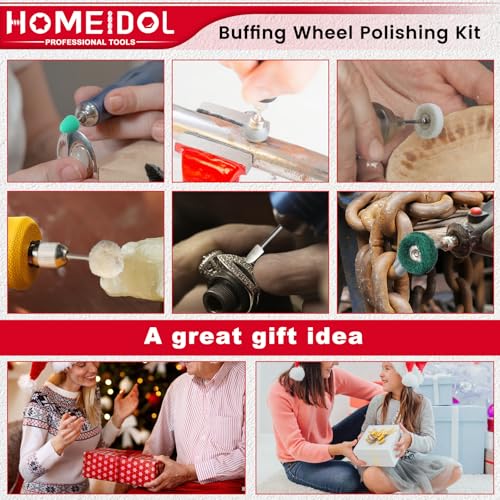 103PCS Polishing Kit for Dremel Buffing Wheels 1/8" Shank Polishing Bits 103PCS Buffing Wheels