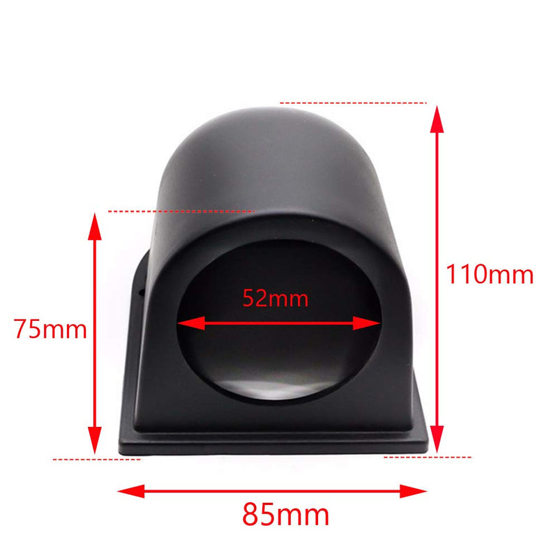 ESUPPORT Universal Car Motor 2" 52MM Black ABS Plastic Gauge Meter Dash Dashboard Mount Pod Holder One Hole