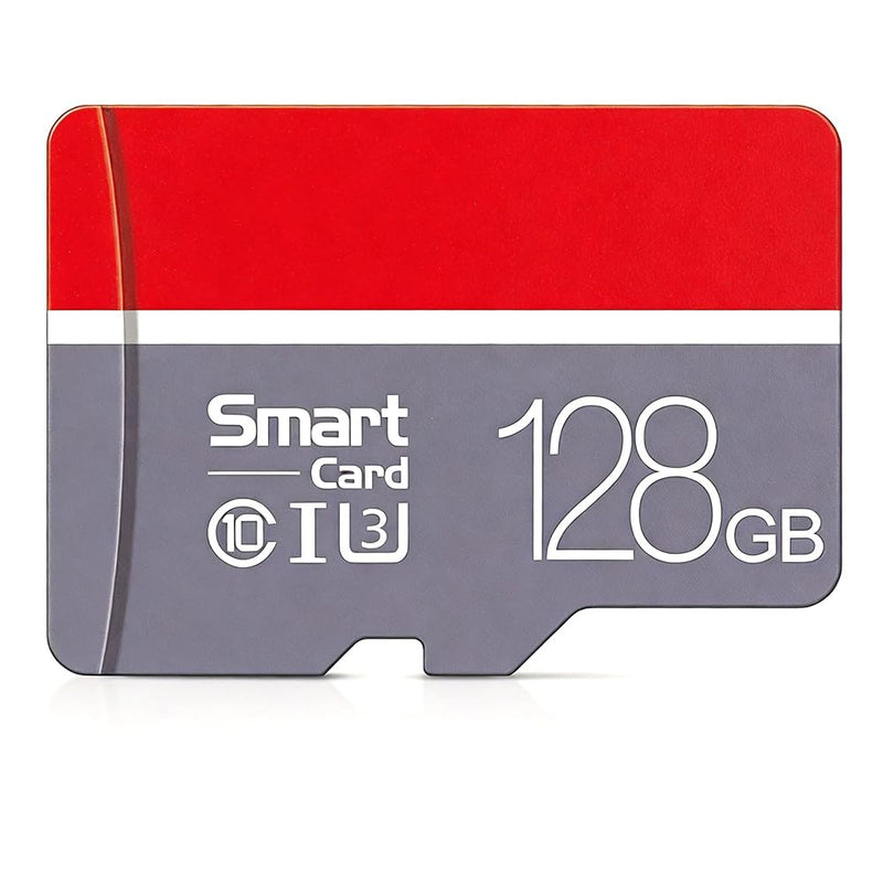 128GB High Speed SD Card with Adapter, TF Card for Security Cameras, Smartphones,Tablets,Drones - U3,Class 10,A1,Full HD Video (Grey)
