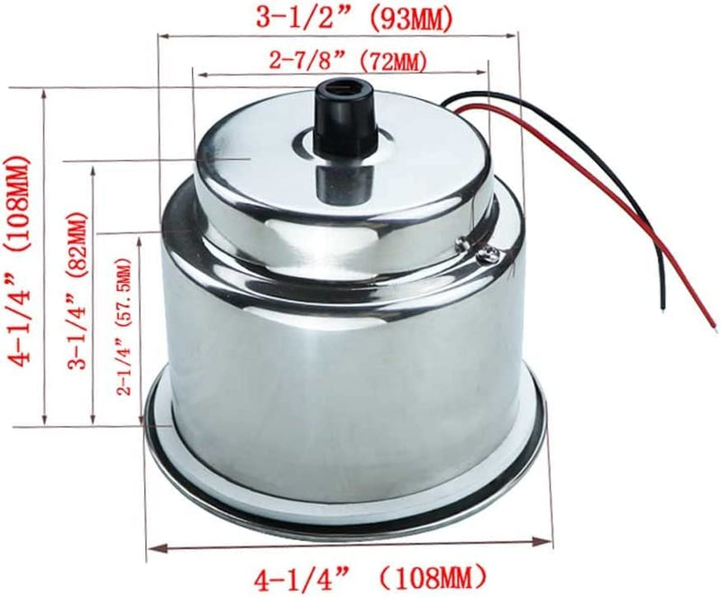 Blue LED Boat Cup Drink Holder,Stainless Steel Polished Cup Holder for Boat,12V,Water Proof for Marine Boat Rv Camper (4pcs)