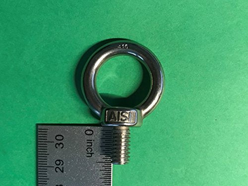 US STAINLESS 4 Pieces Stainless Steel 316 5/16" Lifting Eye Bolt 5/16" UNC Marine Grade Pitch of 18 (Pack of 2) 5/16-18 UNC (Pack of 2)