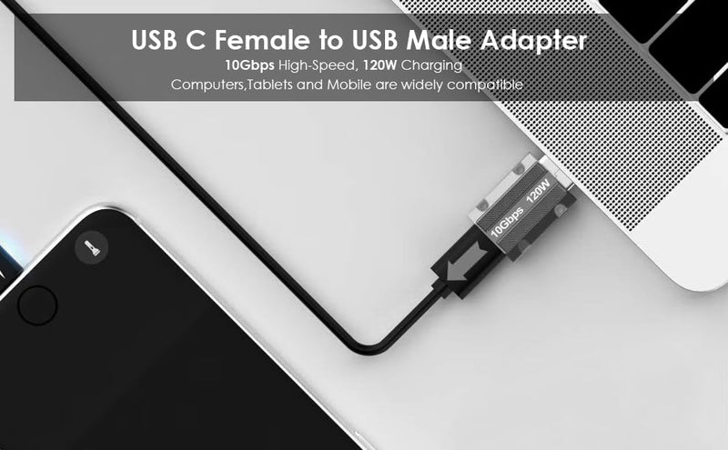 USB to USB C Adapter,Type C Female to A Male Charger Converter Compatible for Apple Watch Ultra for all iPhone CarPlay,Samsung Galaxy