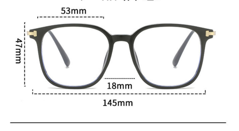 Shiratori Square Blue Light Blocking Glasses for Women Men, Lightweight Frame Anti Eyestrain Computer Glasses Gold Clear