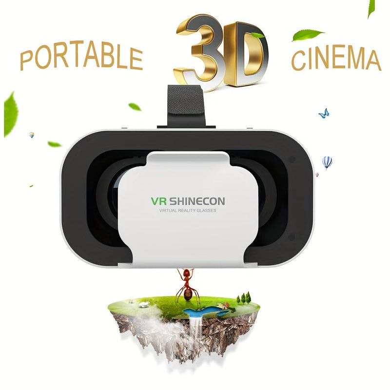 3D VR Glasses VR Virtual Reality Headset, Support 360 Panorama Large Screen, Anti-Bluelight Adjustable Pupil Distance, Prevent Fatigue Goggles for Movies Games