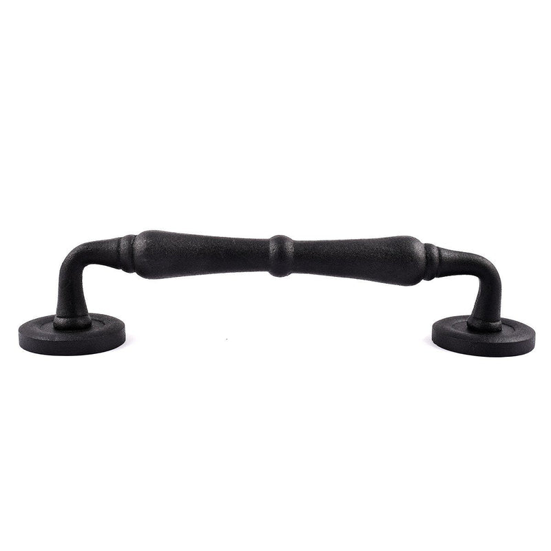 Renovators Supply Manufacturing Black Door Pull Handle 9" H Cast Iron Colonial Antique Design Colonial Spindle 9" Pack of 1