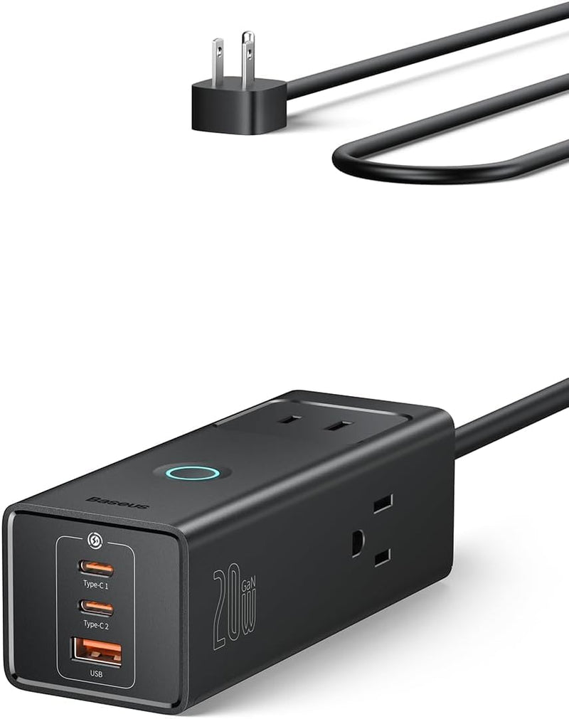 Baseus USB C Hub Multiport Adapter 7 in 1 & Power Strip 20W