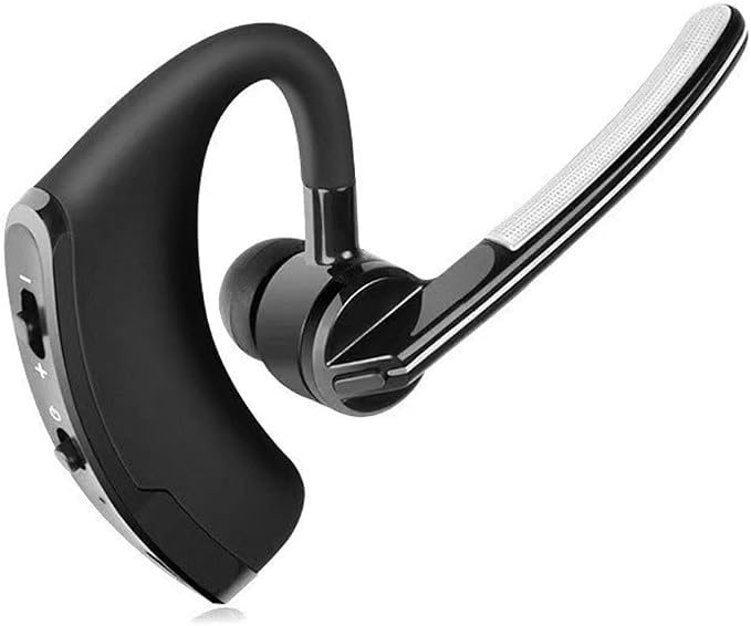  [AUSTRALIA] - Callez Bluetooth Headset with CVC8.0 Dual Mic Noise Cancelling for iPhone | Bluetooth Earpiece V5.0, Wireless Headset for Android Cell Phone Trucker Business Office Work, Clear Chat, Super Light Black