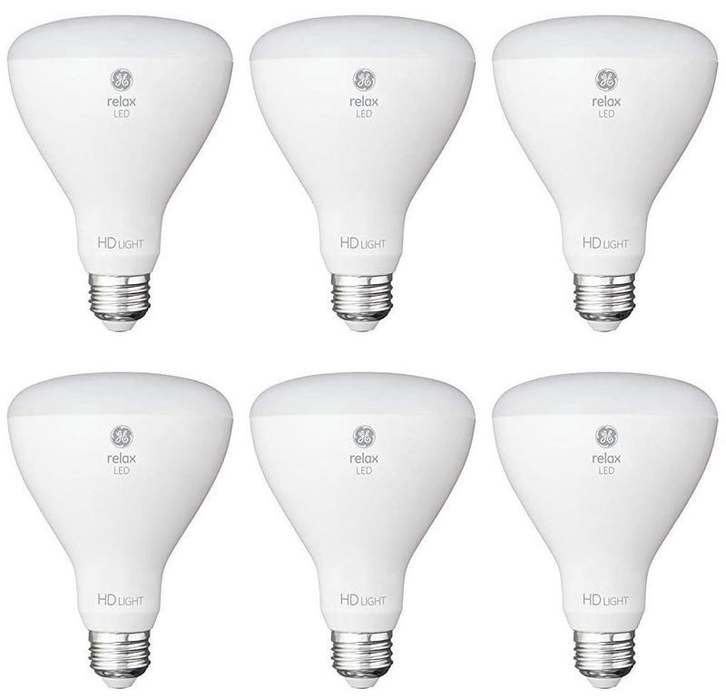 GE Relax 65-Watt EQ LED Br30 Soft White Dimmable Flood Light Bulb (6-Pack)