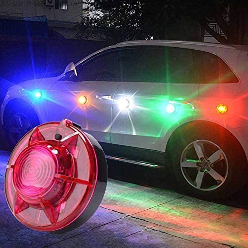 3 Pack LED Road Flares Roadside Flashing Emergency Lights Beacon luminous with Magnetic Base for Vehicle and Outdoor Sports.(Red) Red