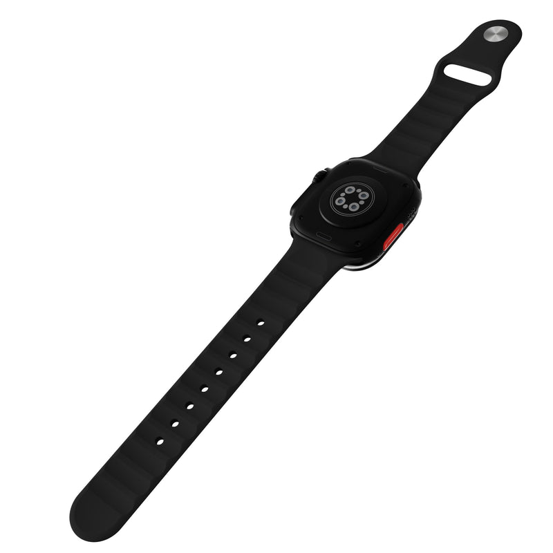 HeiKe Sport Silicone Band Compatible with Apple Watch Bands for Women Men | 44mm 46mm 40mm 42mm 45mm 41mm 49mm 38mm Soft Waterproof Strap for iWatch Series 11 10 9 8 7 6 5 4 3 2 1 Ultra 3 2 1 SE Black 49mm/46mm/45mm/44mm/42mm(series3/2/1)