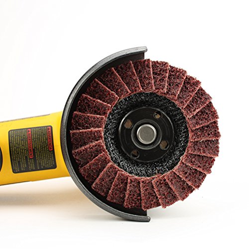 BHA Surface Conditioning Grinding, Sanding, and Polishing Flap Discs T29, 4-1/2" x 7/8", Red (Medium) - 5 Pack Red / Maroon