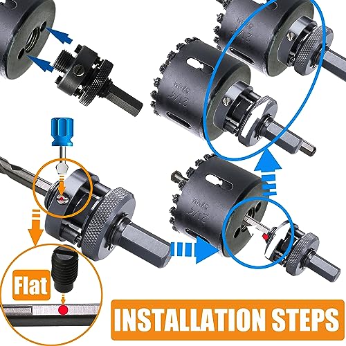 3” Carbide Grit Hole Saw with Pilot Drill Bits Up to 3X Long Life Cutting Air Brick Stucco Hardy Plank Drywall Cement Board 3inch
