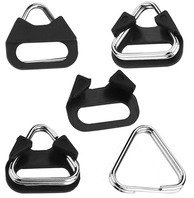 4pcs Stainless Steel Triangle Split Ring for Camera Strap, Split Hook for Belt Hook Lanyard Camera Shoulder Strap