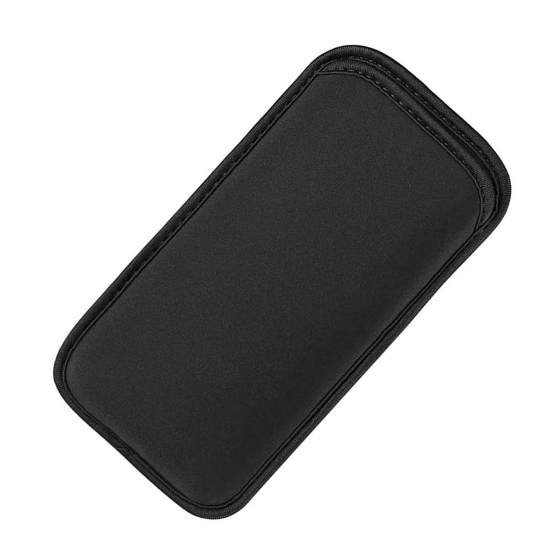 2 PCS Neoprene Cell Phone Sleeve, Shock-Absorbing Scratch-Proof Phone Pouch Bag, Protective Pouch for Mobile Phones, Portable Cell Sleeves for Outdoor Sports Travel Large Smartphone Black 2pcs