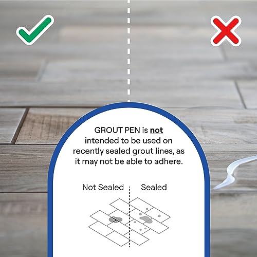 Grout Pen Brown Tile Grout Paint Marker Restorer - Narrow 5mm Tip (7mL) Narrow Tip