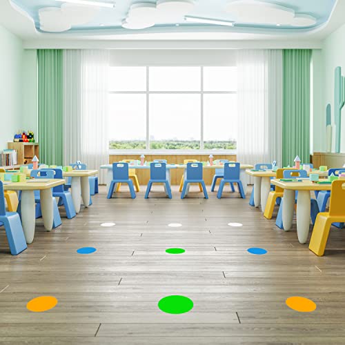 EVQ Blue Dot Shaped Floor Marking Tape 3.5 Inch Vinyl Sticker 200 PCS 3.5" Diameter