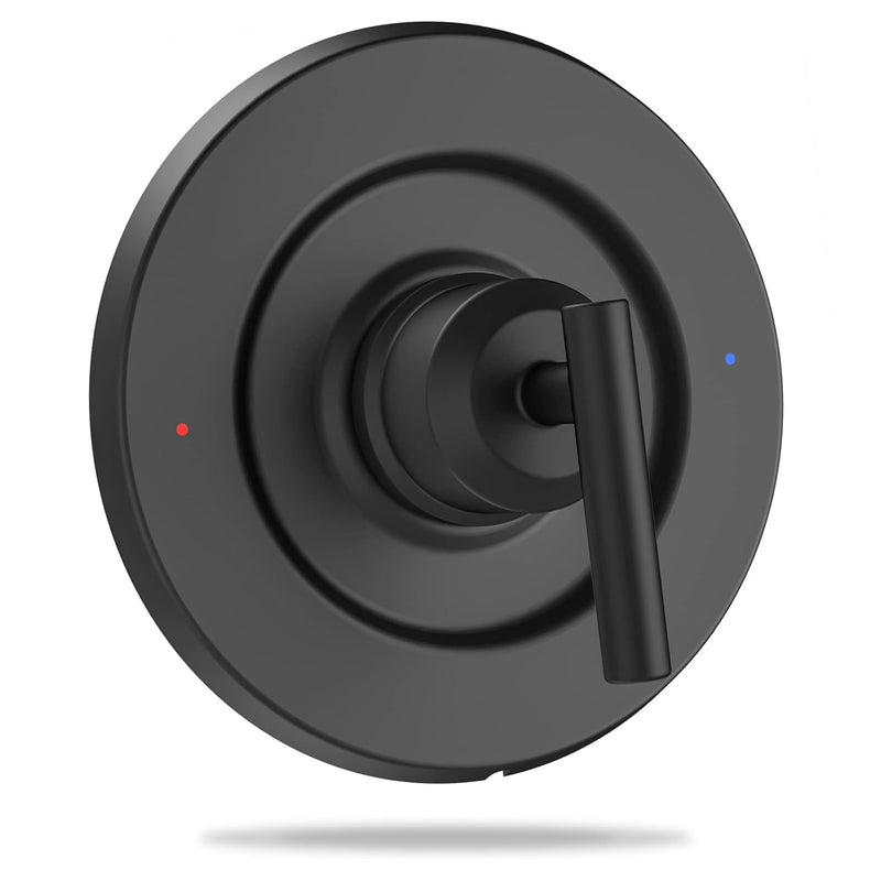 Shower Handle Replacement For Moen T2901BL Gibson Posi-Temp Valve Trim Kit,Matte Black Shower Trim Kit Shower Lever Handle, Compatible with Moen 2510 Valve Matte Black