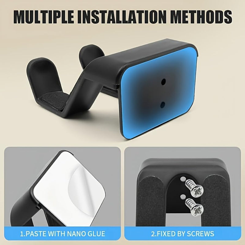 Wall-Mounted Controller and Headphone Stand, No-Drill ABS Gaming Rack