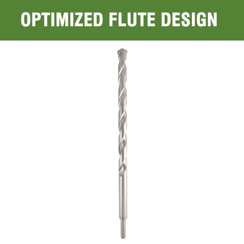 5/8" x 18" Masonry Drill Bits 5/8 inch Concrete Hammer Drill Bits Carbide Tipped, for Cement, Brick, Stone, 3-Flat Shank 5/8" x 18"