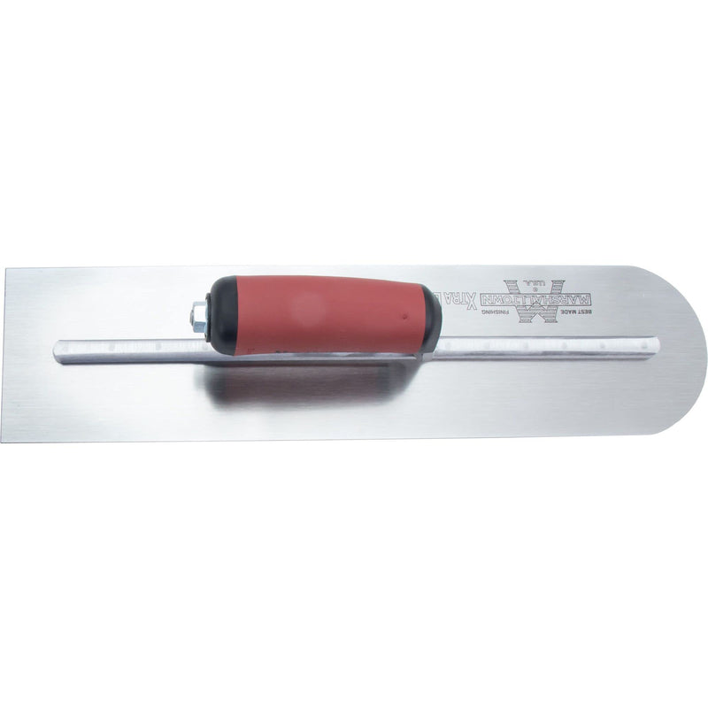MARSHALLTOWN Rounded Front Finishing Trowel, 20 x 4 Inch Steel Blade, Assembled in USA, MXS20RED 20Inch