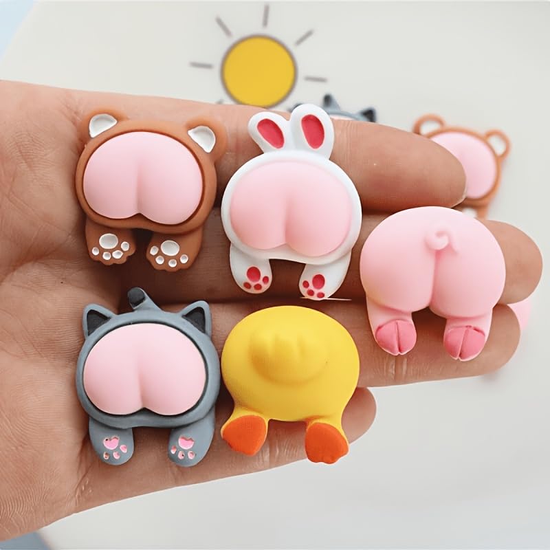 5Pcs Keycap Set Cute Animal Design Replacement Keycaps for Mechanical Keyboards Gaming Office Home Novelty Desk Decor, 5PCS 5