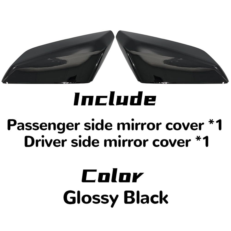 fit for Chevrolet Malibu Side Mirror Cover, fit for 2016 2017 2018 2019 2020 2021 2022 2023 2024 2025 Chevy Malibu Passenger Driver Side Glossy Black 84026842 84026841