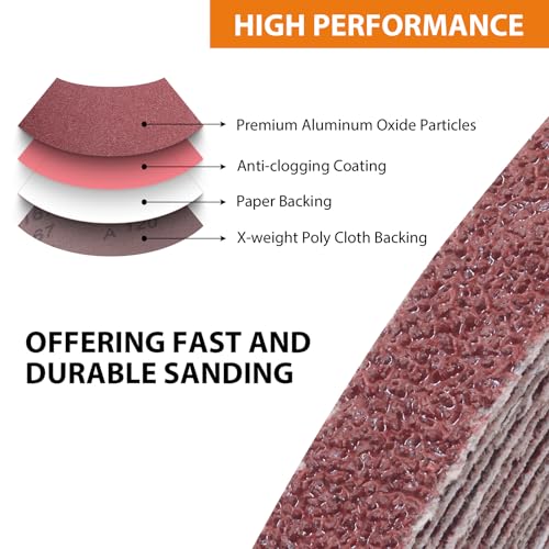 TAOKYID 36 Pack 1/2 x 18 Inch Sanding Belts for Air Belt Sander, Aluminum Oxide File Abrasive Belts 1/2-Inch x 18-Inch, 12 Each of 40/60/80 Assorted Grits 1/2x18 Sanding Belt Sandpaper 1/2x18 inch 36Pcs