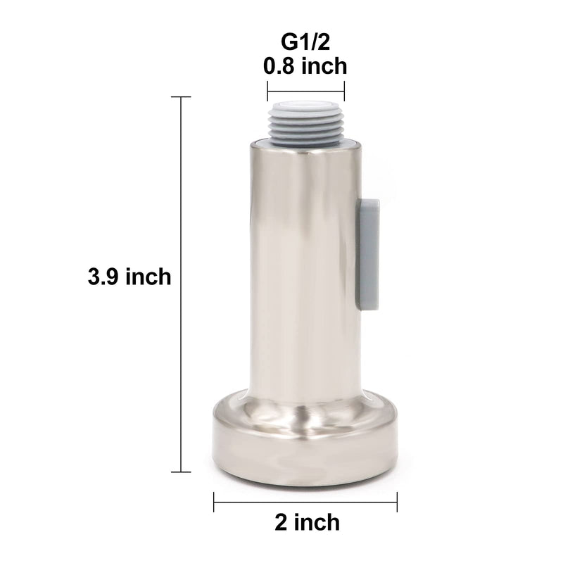 Pull Down Faucet Replacement Head, 2 Function Mode Kitchen Faucet Sprayer Head, G12 Pull Out Kitchen Faucet Spray Head Replacement for Kitchen Tap Sprayer Replacement, Brushed Nickel