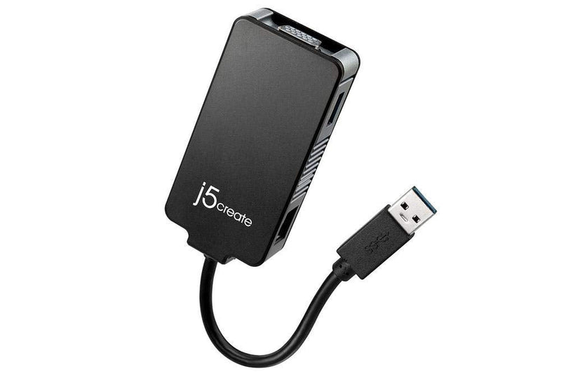 j5create USB to VGA Adapter- USB 3.0/2.0 & Gigabit Ethernet Multi Monitor Display Hub | External Graphics Card Converter | 5 Gbps Transfer Speed | 1080p HD Video Playback | 2048 x 1152 @ 32 bit