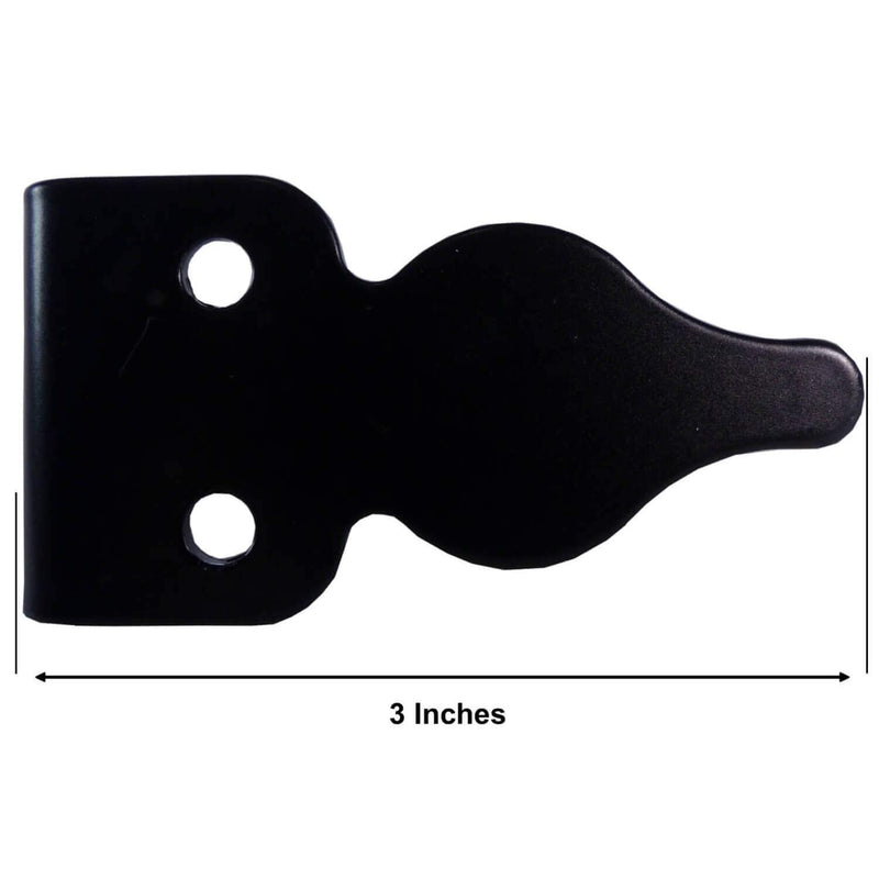 Wood Gate Drop Rod (AKA Cane Bolt, Drop Pin) - 24" Wood Fence Gate Rod for Holding Gate to The Ground Black Wood Gate Drop Rod - 24"-BLACK