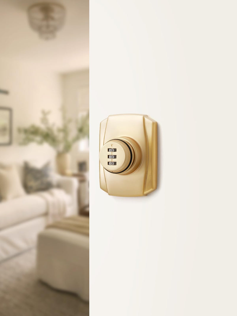 1 Pack Gold Password Single Brushed Satin Brass Cylinder Deadbolt Lock Keyless Passcode Handleset Front Entry Interior Exterior Door Deadbolts Deadbolt-Password