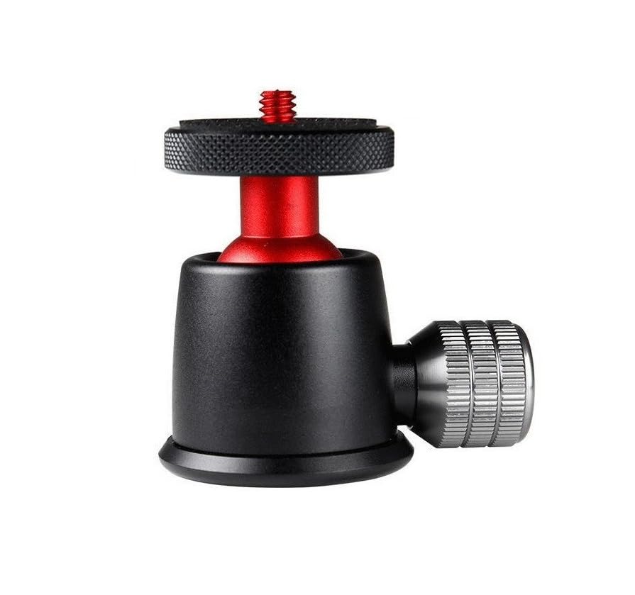 Tripod Ball Head 360 Panoramic with 1/4" to 3/8" Screw Adapter and Bubble Level for Digital Cameras, DSLR, Cell Phone, Camera Slider Track