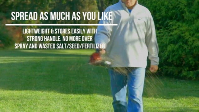 Hand Spreader Shaker for Seed, Salt, De-Icer, Ice Melt, Earth Food and Fertilizer - Multiple Opening Sizes for Any Need - Up to 80 Oz Plant Seed