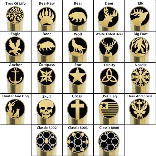 Mosaic Pin for Knife | Decorative Brass Heavy Duty Knife Handle Pins for Fixed Blade Knives | Handmade Pocket Knife Pins Tools (Bear Claw, 3/8" (10mm)) Bear Claw 3/8" (10mm)
