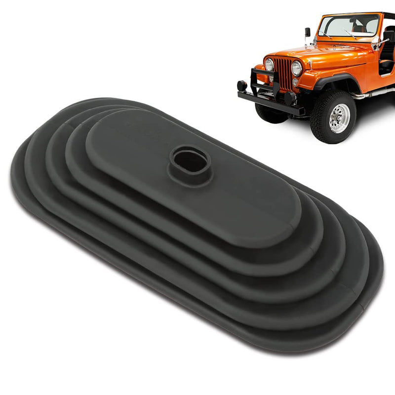 CHEDA Shifter Boot Compatible with 1976 1977 1978 1979 Jeep CJ5 CJ7 Transfer Case Shift Boot Black 1976-1979 Jeep CJ5 CJ7