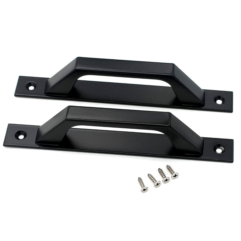 KAFENDA 4 pcs Carbon Steel Sliding Barn Door Handle Wood Gate Door Pull Handle 19.6cm 4PCS