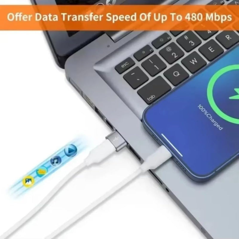 USB C Female to USB Male Adapter Type C to USB A Charger Cable Converter,Compatible with iPhone Samsung Galaxy Pixel (Silver) Silver