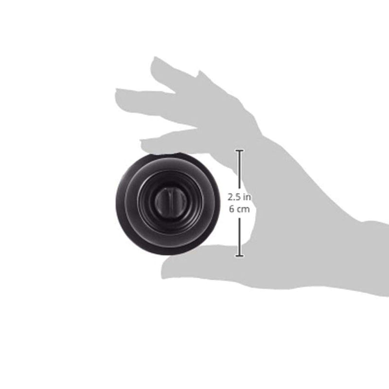Amazon Basics Exterior Door Knob With Lock, Coastal, Easy to Install, Matte Black