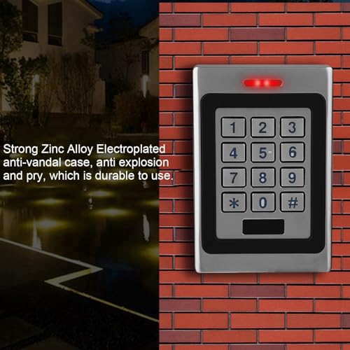 IP67 RFID Door Access Controller Security System – Multi-Access Options with Robust Zinc Alloy Design – 3000 Users Capacity, Ideal for Home & Office Access Control